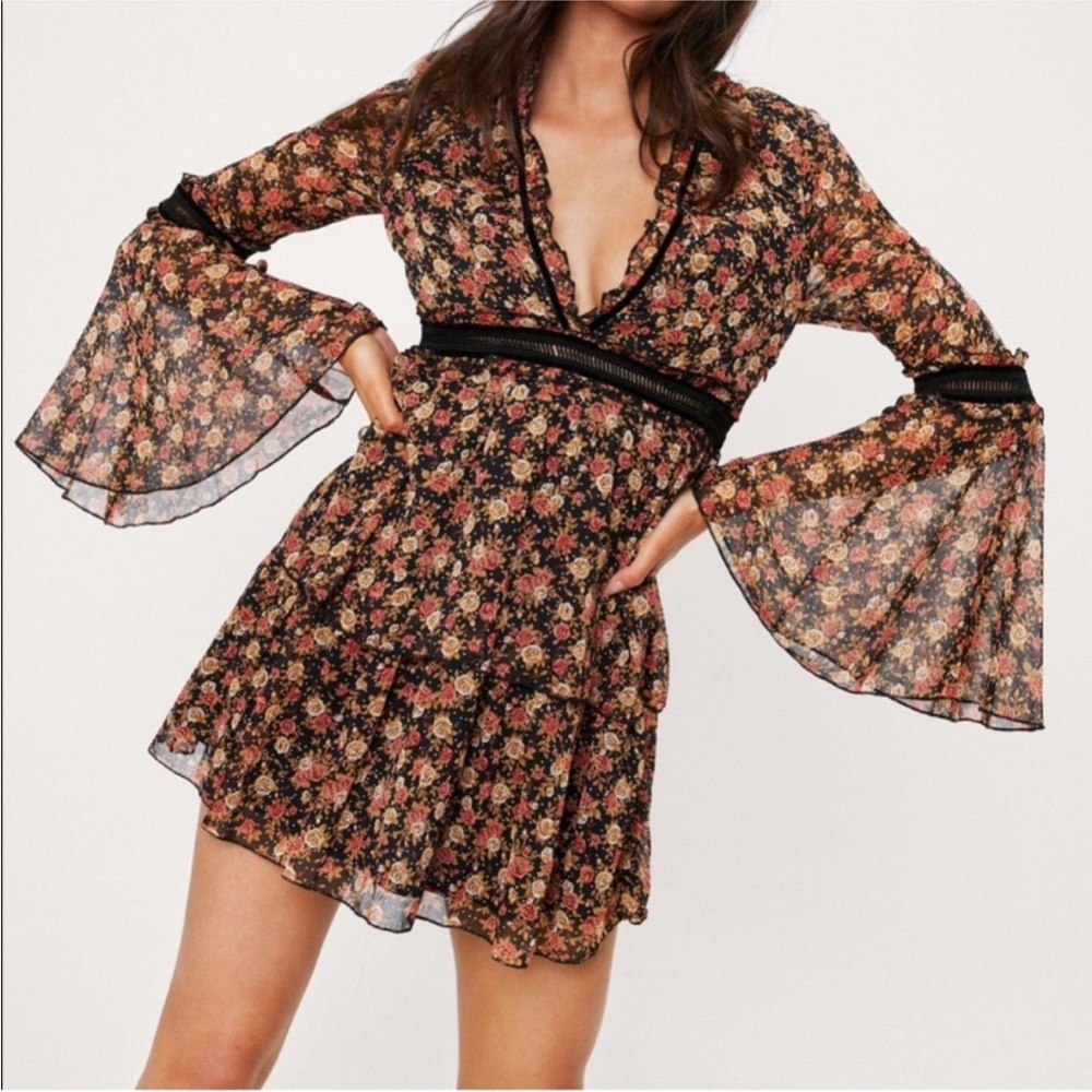 Nasty Gal Floral Mini Dress